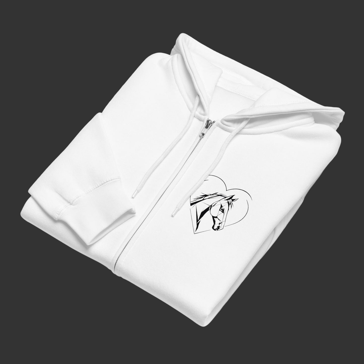Heart Horse Zipper Hoodie