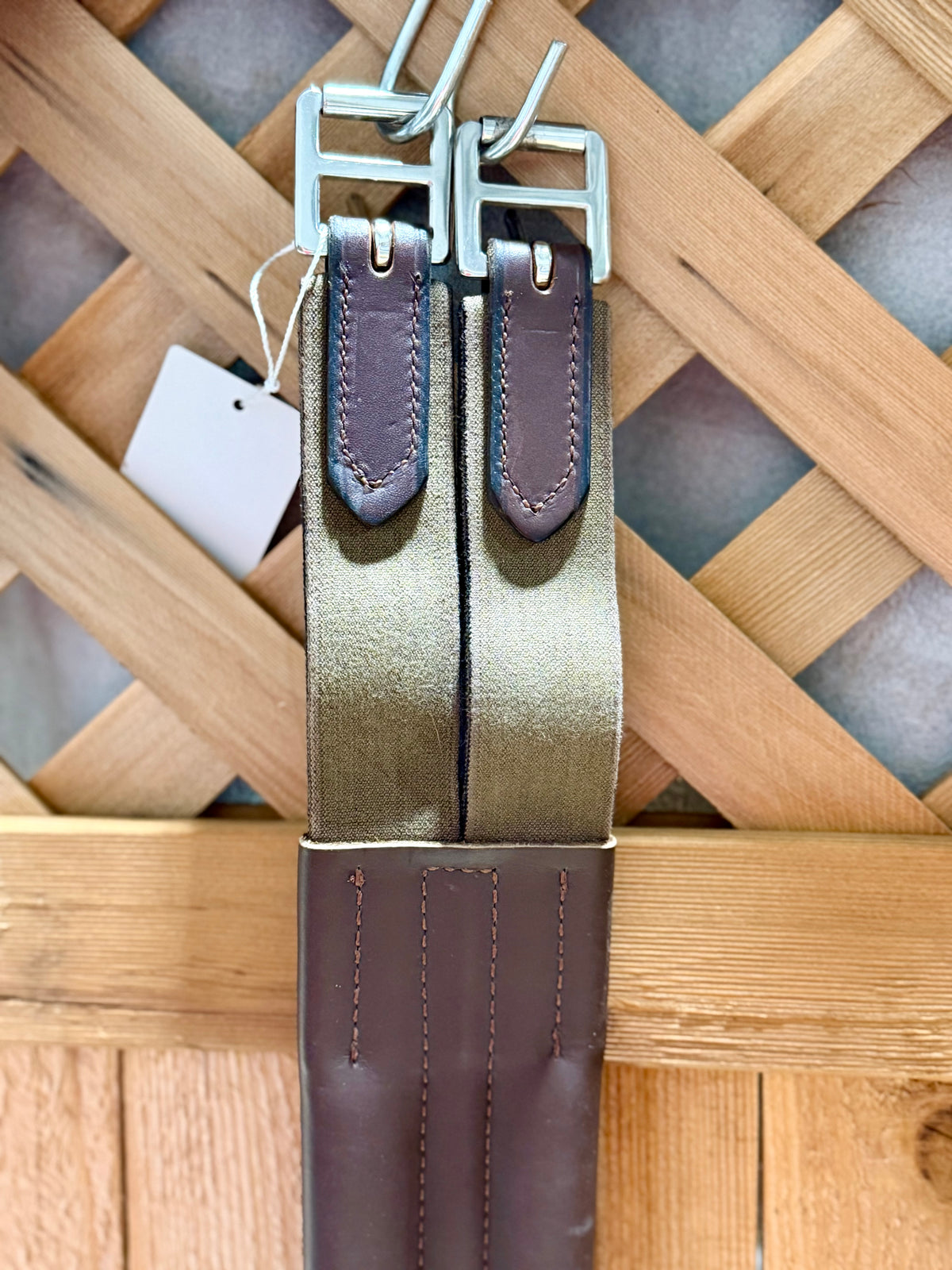 Nunn Finer 48” English Girth – Dark Brown Double Elastic
