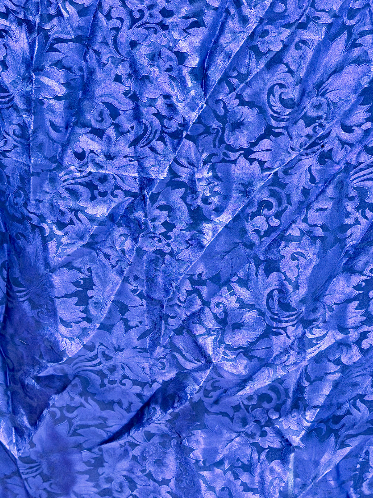 Used Dark Purple Paisley Wild Rag – Approx. 21” x 21”