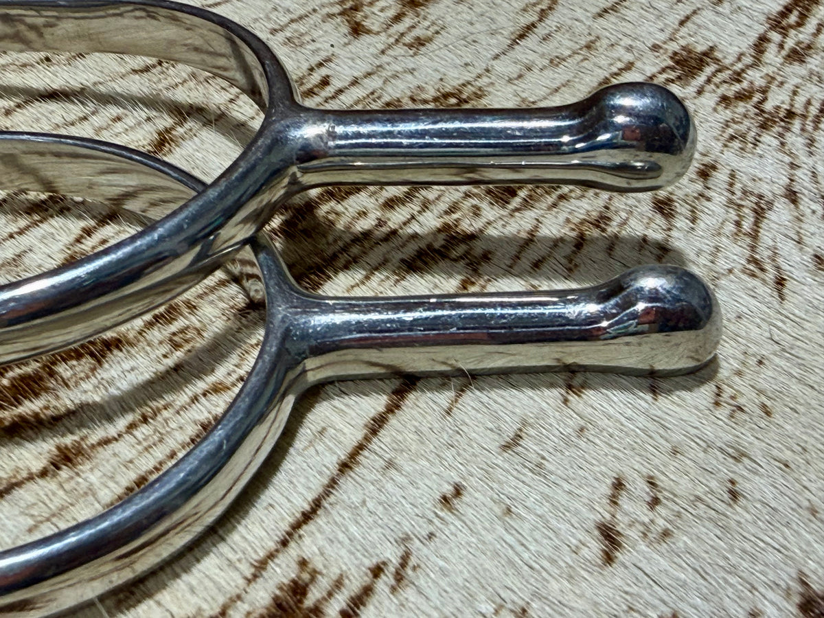 Korsteel English Long Neck Ball Spurs – Stainless Steel