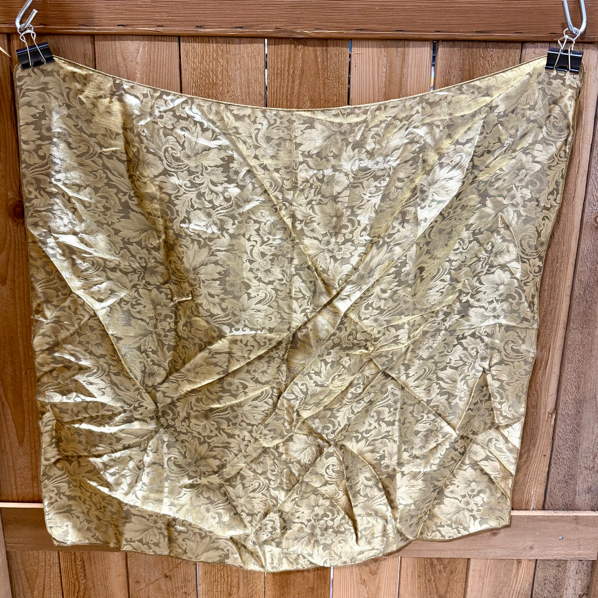 Used Gold Paisley Wild Rag – Approx. 21” x 21”