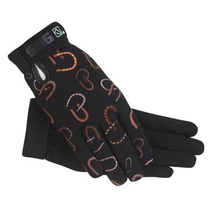 SSG All Weather Riding Gloves – Horseshoe Print | Ladies Small