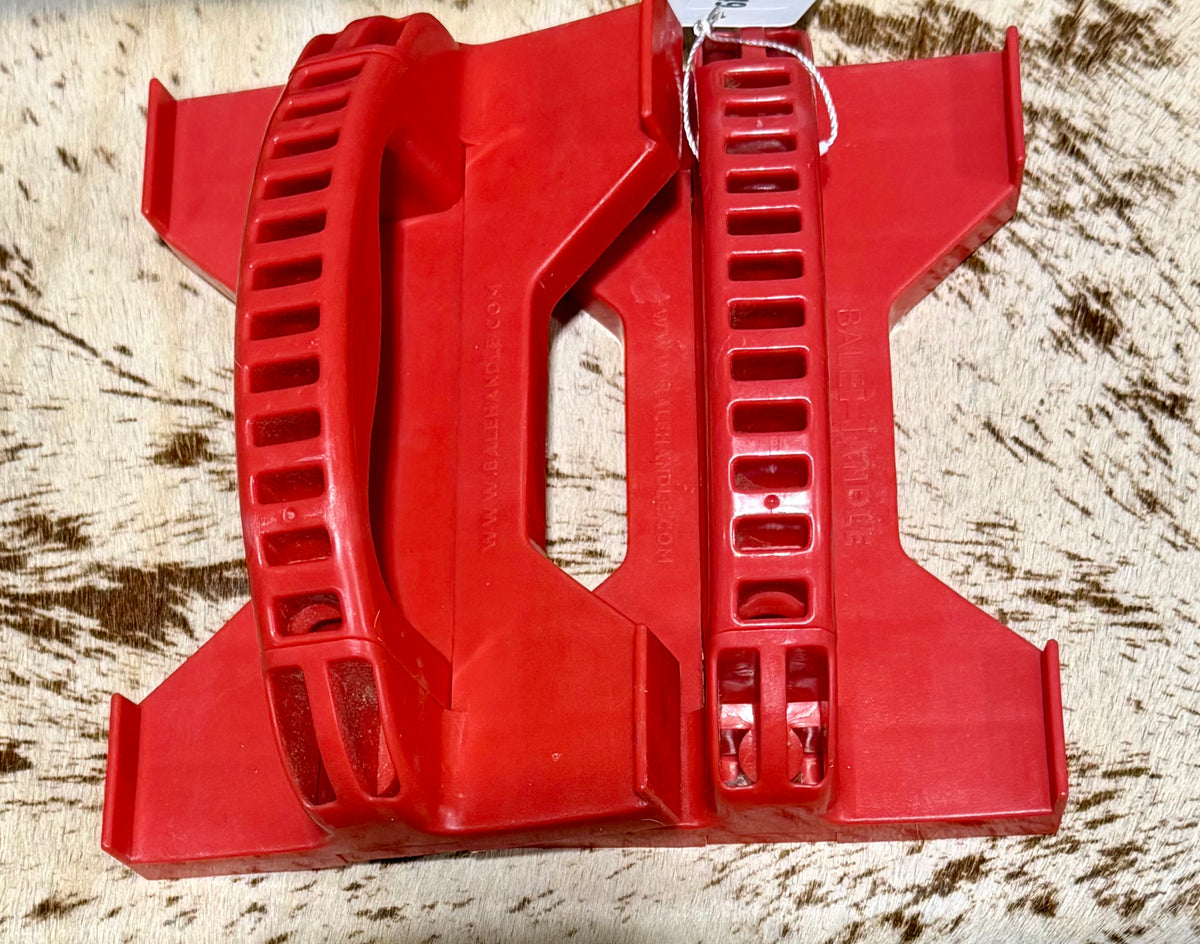 Bale Handle Hay Bale Carriers • Set of 2 • Red