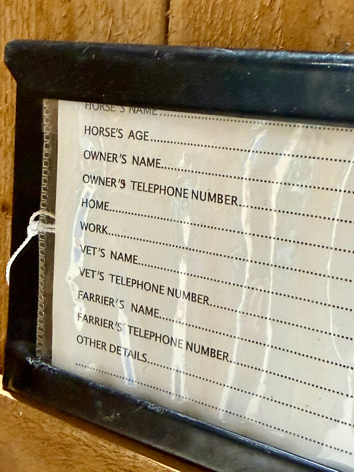 Lightly Used Stall Information Sign • Metal Back • Contact Info Insert