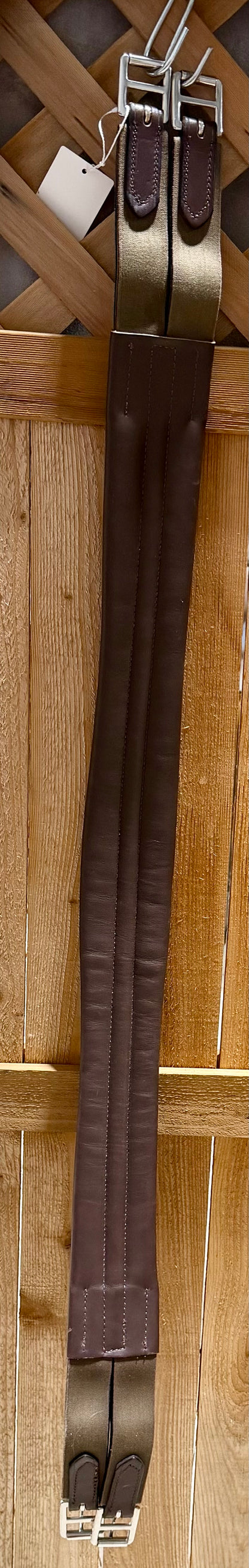 Nunn Finer 48” English Girth – Dark Brown Double Elastic