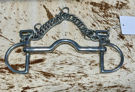 Wide and High Port Kimberwick Bit with Curb Chain • 5.5”