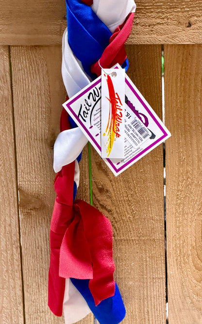 New TailWraps Patriot Red, White & Blue Braid-n-Tail Bag
