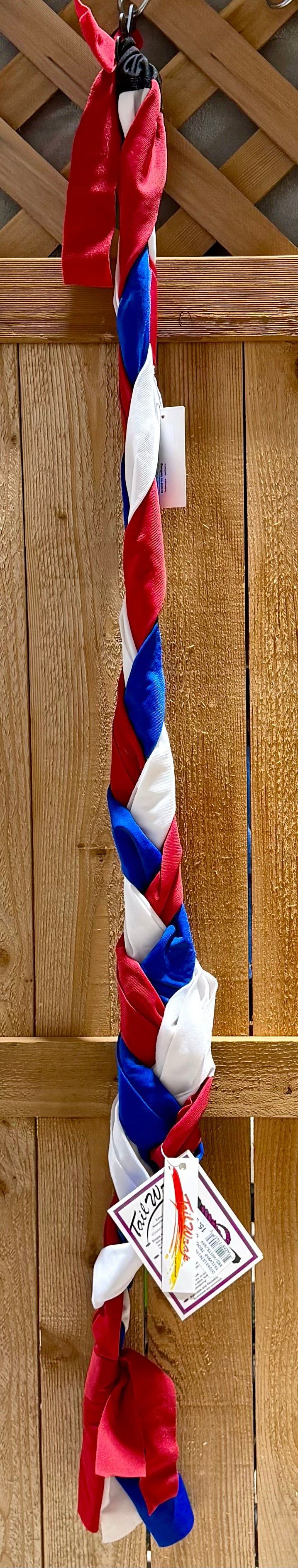 New TailWraps Patriot Red, White & Blue Braid-n-Tail Bag