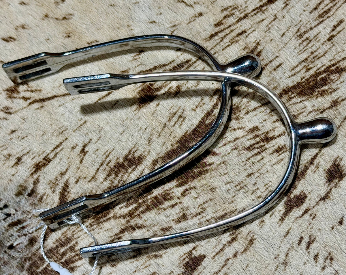 Short English Ball Spurs – Stainless Steel