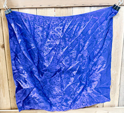 Used Dark Purple Paisley Wild Rag – Approx. 21” x 21”