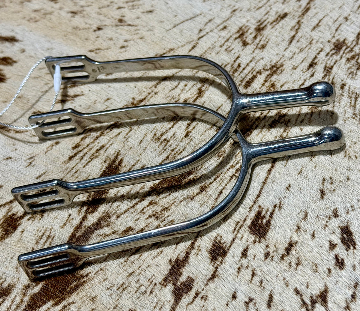 Korsteel English Long Neck Ball Spurs – Stainless Steel