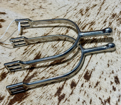 Korsteel English Long Neck Ball Spurs – Stainless Steel