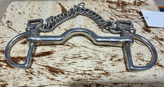Wide and High Port Kimberwick Bit with Curb Chain • 5.5”