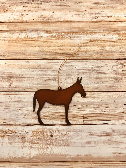 mule rusty ornament