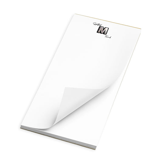 Spotted M Logo Magnetic Backing Notepad – 4.25″ × 9″