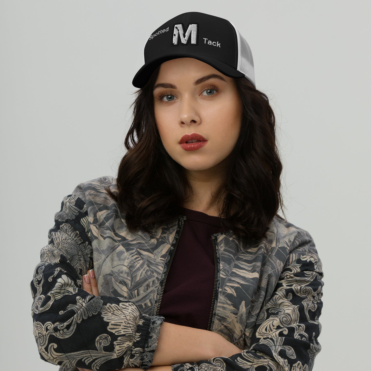 Spotted M Tack Embroidered Logo Trucker Hat
