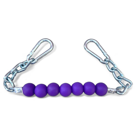 silicone beaded cub chain purple