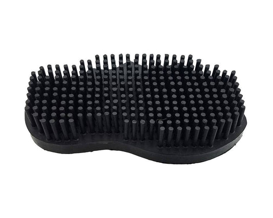 snuggy rubber horse curry brush teeth black landscape