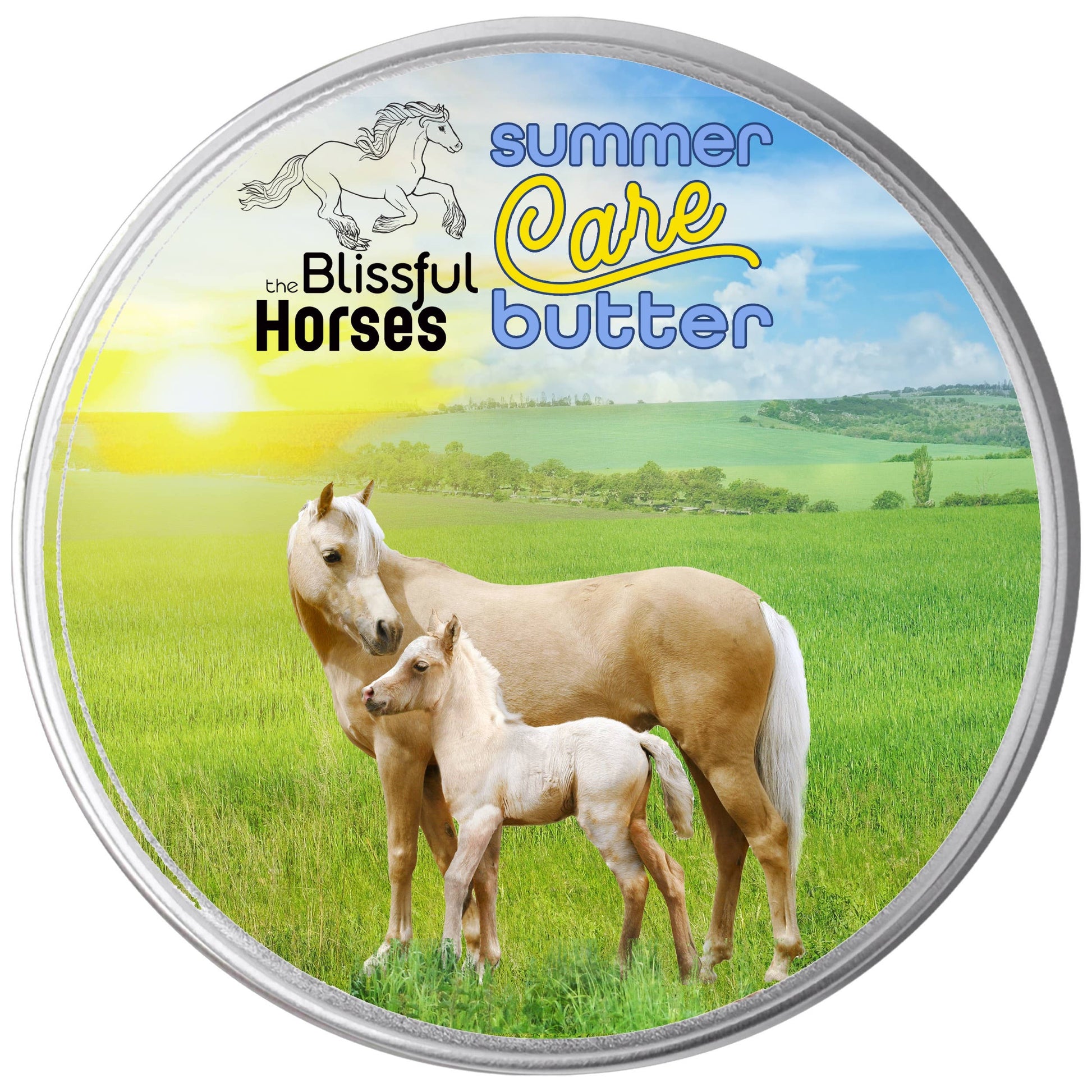 summer care butter horse sunscreen tin top