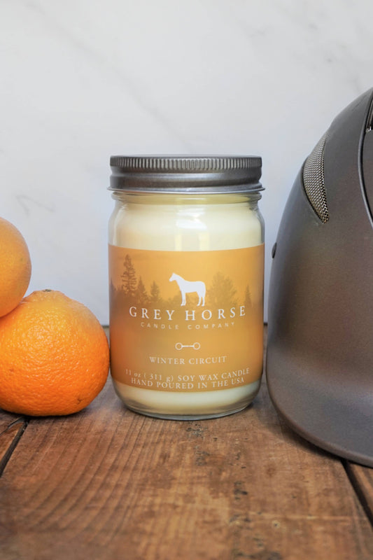 winter circuit soy candle oranges